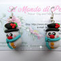 Orecchini Pupazzo di neve Handmade in Fimo