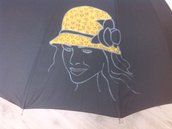 ombrello dipinto a mano,modello NOA