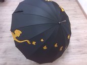 ombrello dipinto a mano,modello MARIPOSA