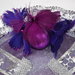 Piatto decorativo natalizio con palline viola