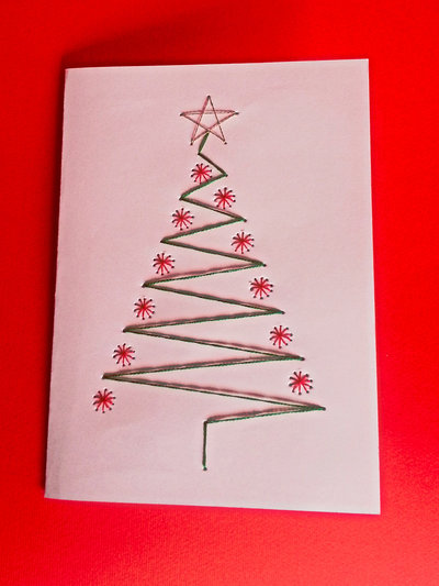 Decorazioni Natalizie Su Cartoncino.Biglietto Auguri Natale Chirstmas Tree Art 57 Feste Natale Su Misshobby