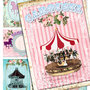 CaROUseL - 9 sfondi per atc, aceo, scrapbooking, postcards... - Download Pdf o Jpeg file - Stampalo quanto vuoi! 