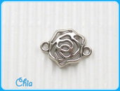 8 charms link rosa connettori