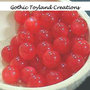 006 - 10 Acrylic Moonglow Round Bead - Red