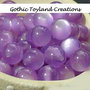 007 - 10 Acrylic Moonglow Round Bead - Purple