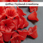 006 - 6 Acrylic Matt Frosted Flower Cup Bead - Red