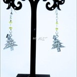 Orecchini albero di natale - Gioielli - Orecchini - di Mariembroidery