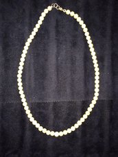 Collana perle vere montatura argento 925