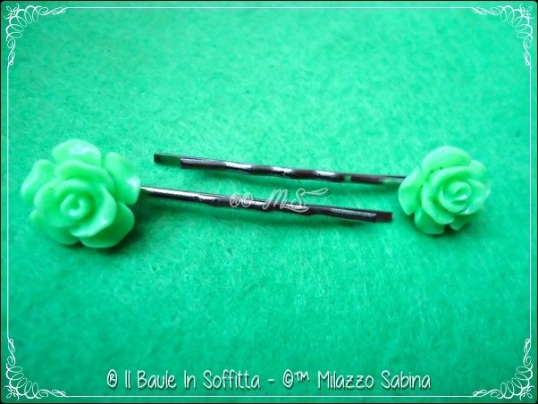 6 Fermagli Per Capelli Glitz4Girlz – 5 Cm, Verde Bottiglia, Per Bambine E Ragazze