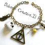 Bracciale Harry Potter I doni della morte KAwaii handmade chiave civetta EDVIGE idea regalo boccino d'oro