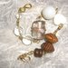 Bracciale in ottone con perle in legno, cristallo, vetro, vetro di Murano, resina