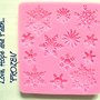 Stampo per FIMO o paste sintetiche "Snowflakes" (9,5x8,8x1,5 cm))