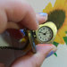 Orologio Collana Vintage Cuoricino Apribile in Bronzo