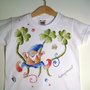 t-shirt manica corta cotone "fortunello" dipinta a mano