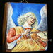 Miniatura dipinta su legno“Angelo con viola”Melozzo da Forlì