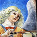 Miniatura dipinta su legno“Angelo con viola”Melozzo da Forlì
