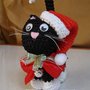 GATTO NATALIZIO AMIGURUMI UNCINETTO DECORO CASA IDEA REGALO NATALE