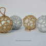 Decorazioni Natale: set 5 palline di Natale in oro o argento