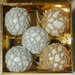Decorazioni Natale: set 5 palline di Natale in oro o argento