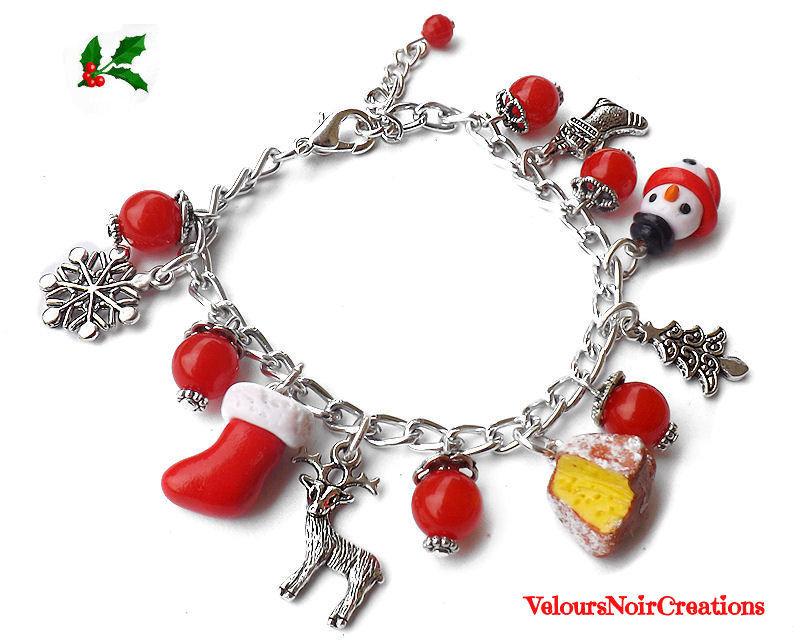 Bracciale Natalizio Con Ciondolo Lanterna E Perline Colorate - CLASSYZINT, Regolabile, Idea Regalo Donna - 2