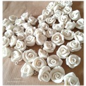Set 50 rose color bianco Segnaposto charm chiudisacchetto Matrimonio