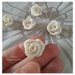Set 50 rose color bianco Segnaposto charm chiudisacchetto Matrimonio