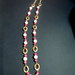 COLLANA con anelli in argento indiano con sfere grandi in agata bianca sfaccettata e perle in agata rosa sfumata