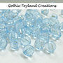 002 - 15 Acrylic Transparent Faceted Round Bead - Light Blue