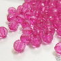 004 - 15 Acrylic Transparent Faceted Round Bead - Hot Pink