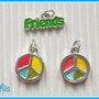 OFFERTA set 3 charms pace & friends smaltati