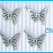 5 charms farfalla 