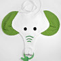 Bavaglino Elefante con portaciuccio - Verde