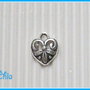 10 charms cuoricini "tirolesi"