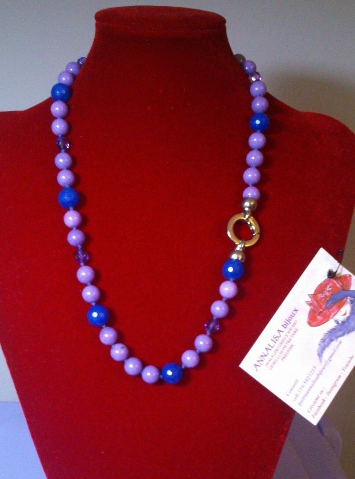 Collaja Rajola - Macari - Lunga - Giada Blu - Perle Bianche - 454466L - Foto 11