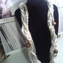collana lana con perle legno