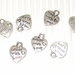 OFFERTA 15 charms cuoricini "made with love"