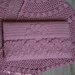Coordinato mantella e pochette colore rosa fatto al uncinetto filato effetto seta