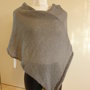 Poncho grigio scuro di mohair,poncho donna,leggero e morbido,accessori,maglieria