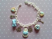 BRACCIALE PUPAZZO DI NEVE CELESTE