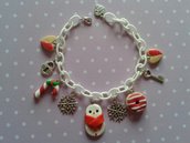 BRACCIALE PUPAZZO DI NEVE ROSSO