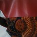Marsupio in ecopelle rossa e tessuto afro RICICLO CREATIVO hand made