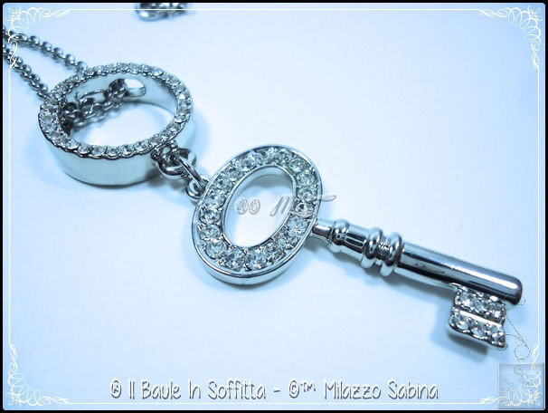 Collana Con Ciondolo Chiave Per Donna, Portafortuna Per Nuovo Lavoro, Esami, Avventura