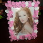 cornice portafoto decorata con rose in fommy