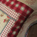 Trapunta patchwork  in cotone stile retro cm 112x134 "Cartoline"