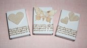 Scatoline SegnaPosto - Mini Bomboniera Porta Confetti per Matrimonio - *Shabby Chic & Vintage*