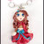 Collana FIMO bambolina DOLL rosso inverno NATALE! idea regalo MODA!handmade