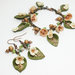 Bracciale in Fimo con fiori e foglie fatto a mano,regalo unico,pietre dure e perle di legno,fantasy,serie "Foresta Incantata"
