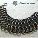 Bracciale chainmail in maglia europea nero e acciaio