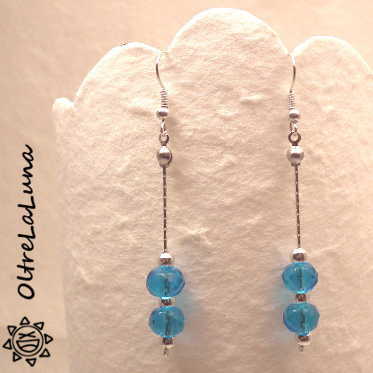 Orecchini neri in soutache con resine, perle e pietre pendenti - Gi