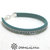 Bracciale in silicone verde e strass crystal